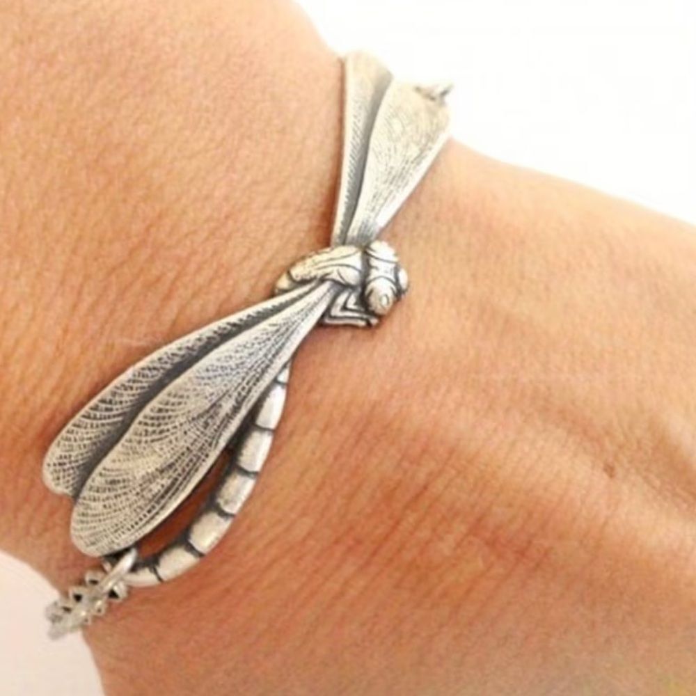 Silver Dragonfly Bracelet #2449